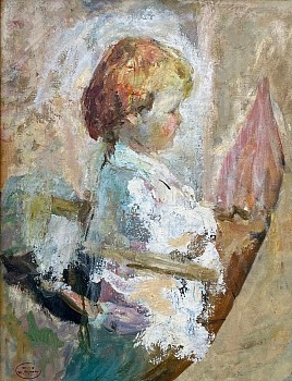 Margery Austen  Ryerson - Baby in Armchair, c. 1920