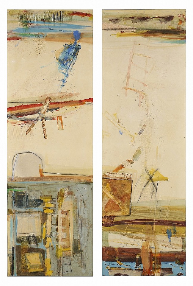 Robert S.  Neuman, Dos Veces en Las Ramblas (diptych), 1960
Oil on canvas, 76 x 54 in.
NEU003