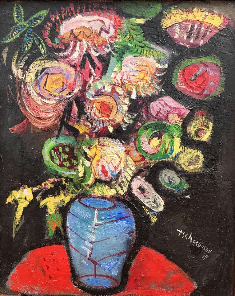 Nahum Tschacbasov, Bouquet in Blue, 1934
Oil on canvas, 20 x 16 in.
TSC006