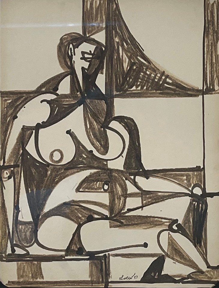 Michael Loew, Nude No. 20, 1951
India Ink on Paper, 11 4/10 x 9 in.
LOE004