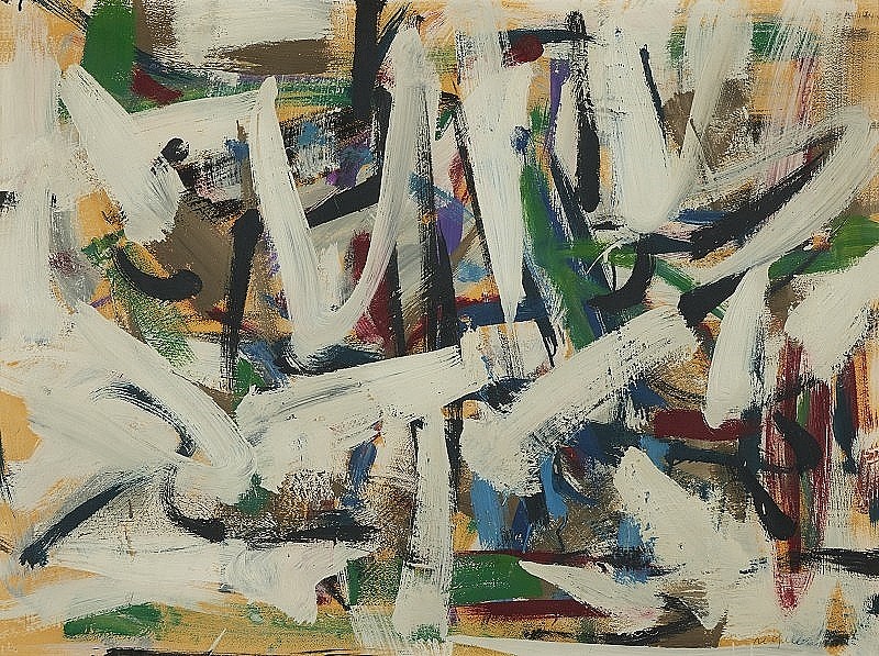 Jean-Paul Riopelle, Untitled, c. 1958
Oil on paper laid to canvas, 22 1/2 x 30 in.