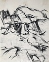Mercedes Matter, Untitled, Maine Abstraction
c. 1960s, Charcoal on paper