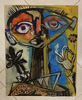 Rolph Scarlett -&nbsp;Woman Holding a Flower, c. 1940