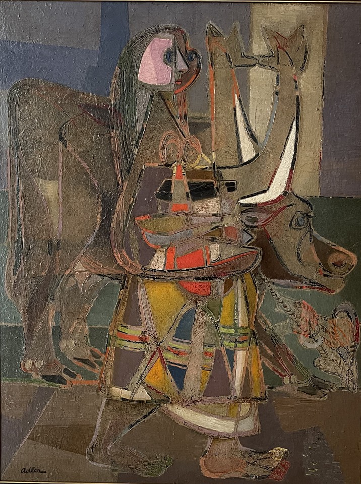 Jankel Adler, Milkmaiden with Cow, 1943
Oil on canvas, 43 1/4 x 33 1/2 in.
ADL001