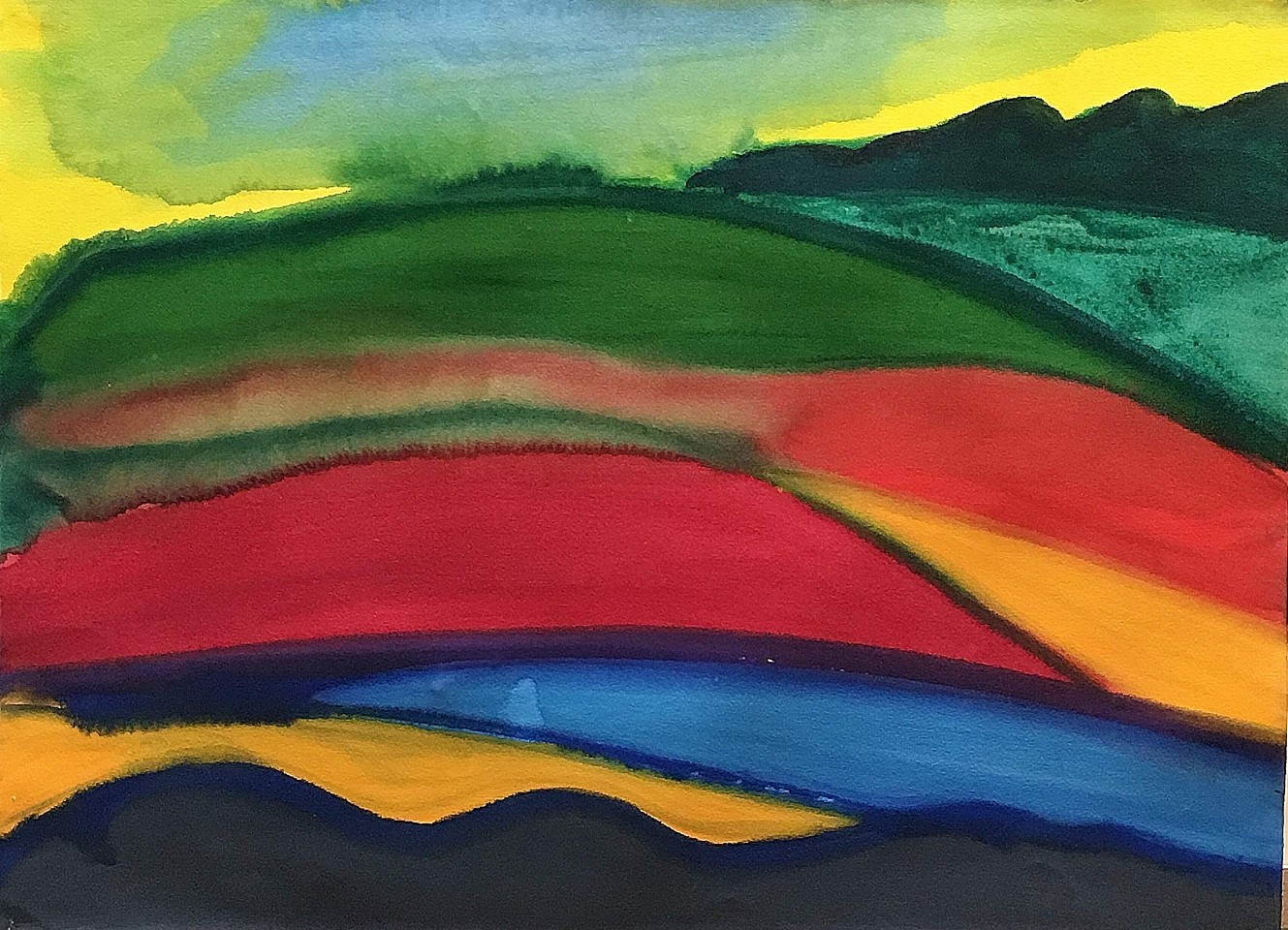 David Hayes, Hillside Patterns, 1985
Pastel on paper, 22 x 30 in.
HAY003