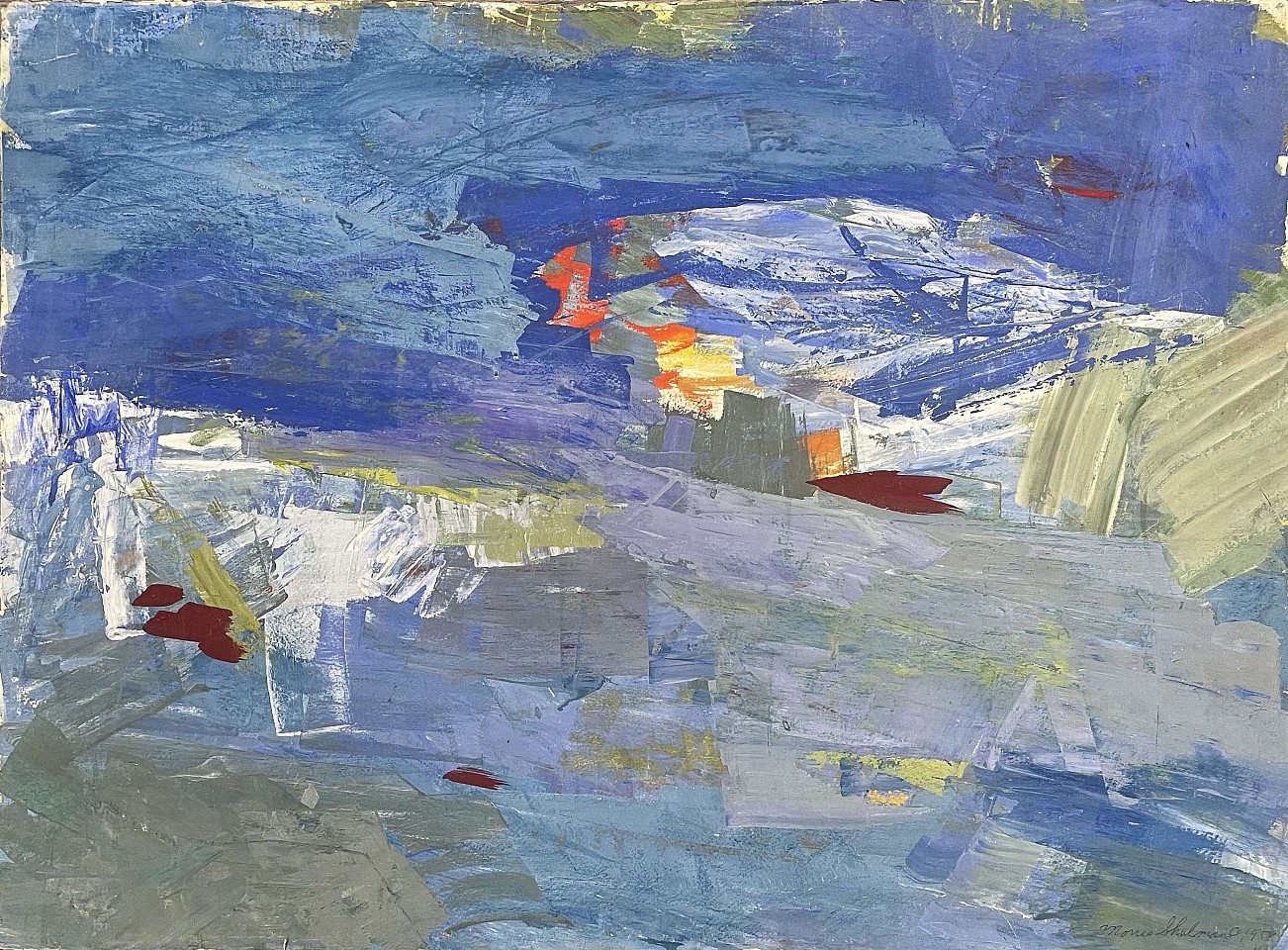 Morris Shulman, Blue Wave, 1958
casein on paper, 22 x 30 in.
SHU006