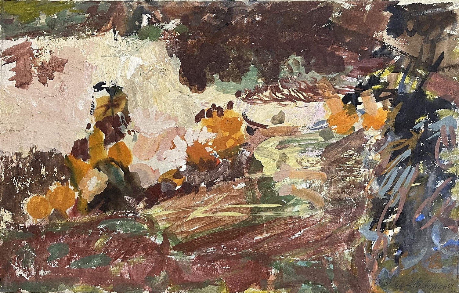 Morris Shulman, Anemone Pool, 1954
casein on paper, 13 1/2 x 22 1/2 in.
SHU010