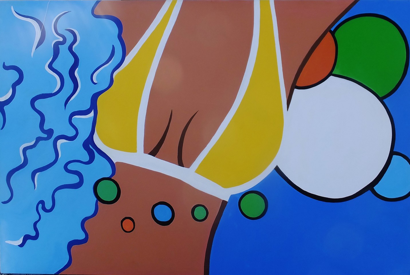 Marjorie Strider, Yellow Bikini Top, c. 2010
Acrylic on canvas, 48 x 60 in.
STR010
&bull;