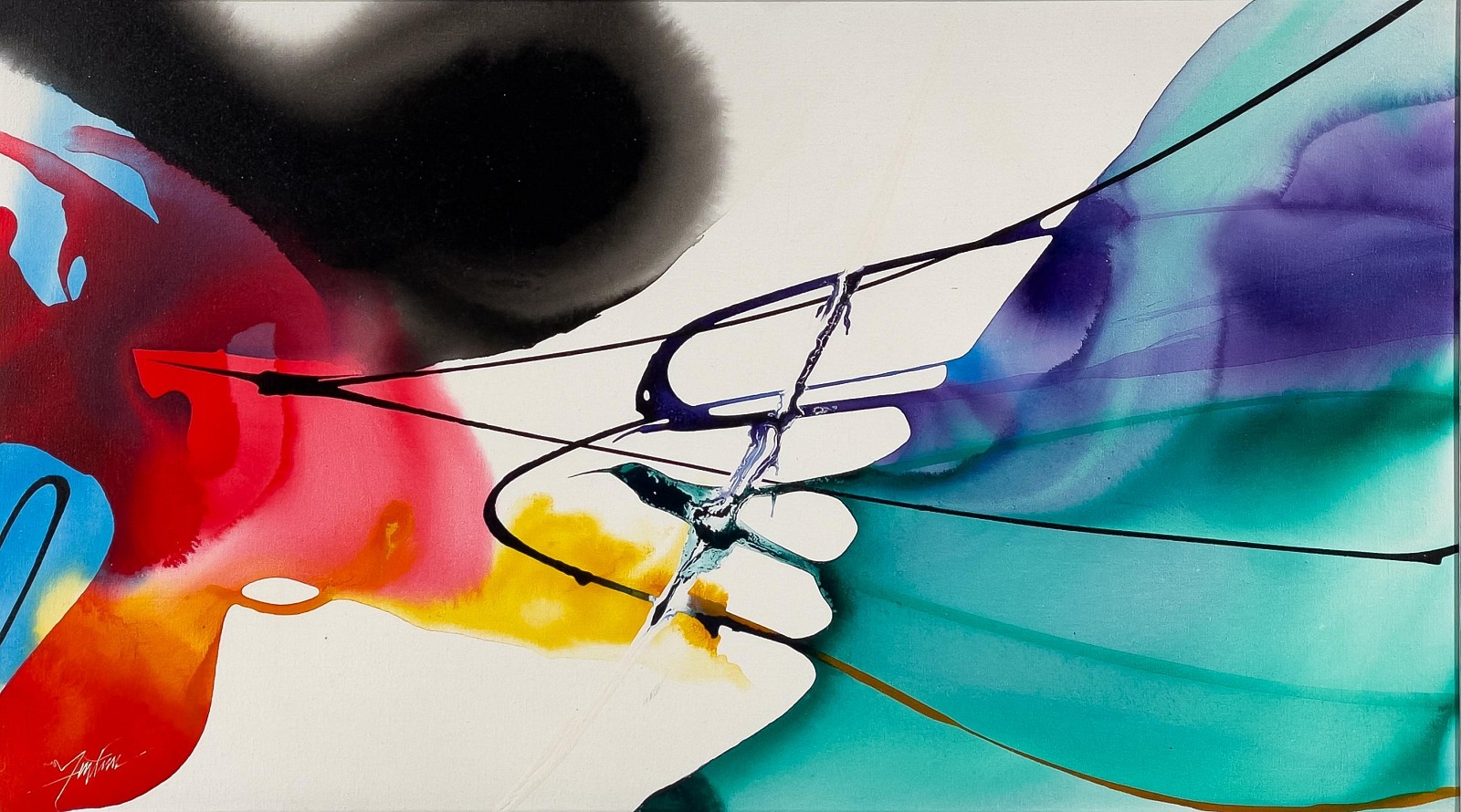 Paul Jenkins, Phenomenon Net Cast, 1969
Acrylic on canvas, 22 x 37 in.