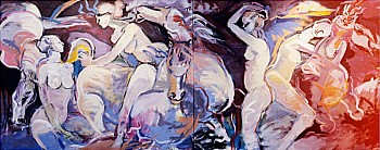 Harriette Joffe -&nbsp;Time of the Summer Solstice (diptych), 1985
