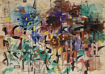 Irving George Lehman -&nbsp;Untitled, Line Abstraction, c. 1935