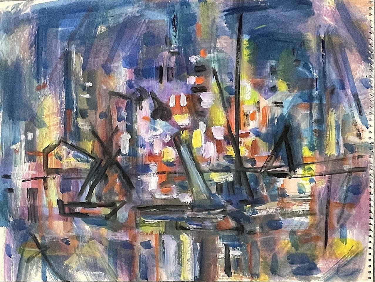 Irving George Lehman, Untitled, Sailboats, c. 1935
Mixed media on paper, 15 x 19 1/2 in.
LEHM007