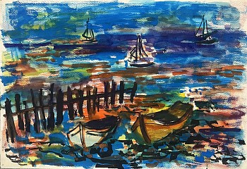 Irving George Lehman -&nbsp;Untitled, Sailboats, c. 1935