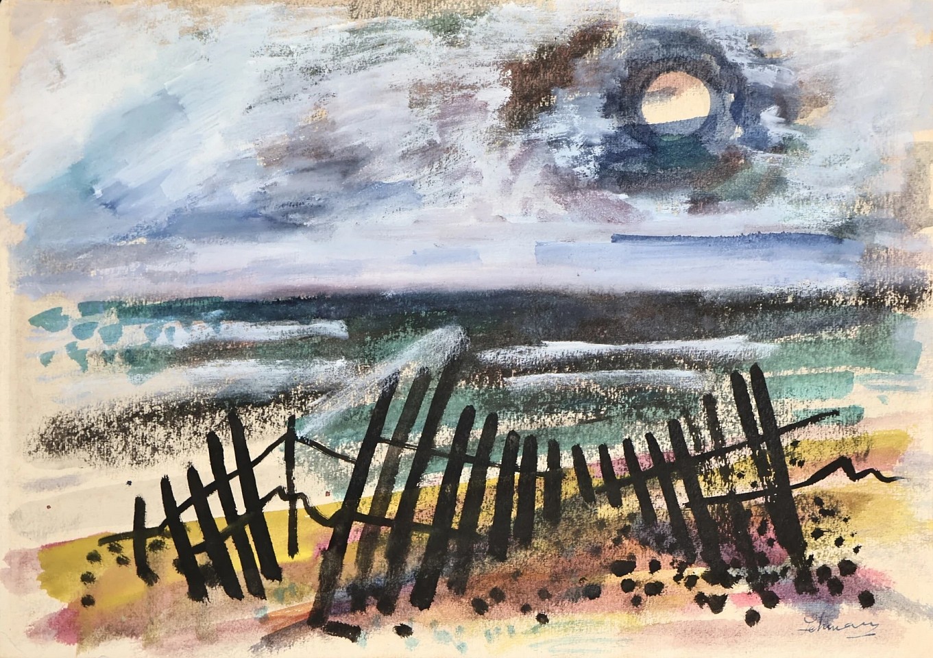 Irving George Lehman, Untitled, Seascape, c. 1935
Mixed media on paper, 16 1/4 x 23 3/4 in.
LEHM010